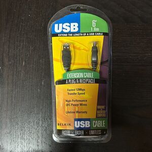 Belkin F3u134-06 A To Usb Extension Cable New